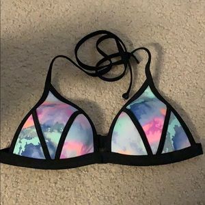 PINK Watercolor Bikini Top